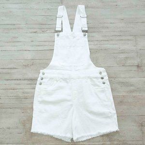 NWT J. Crew Denim Cutoff Overalls in White size M